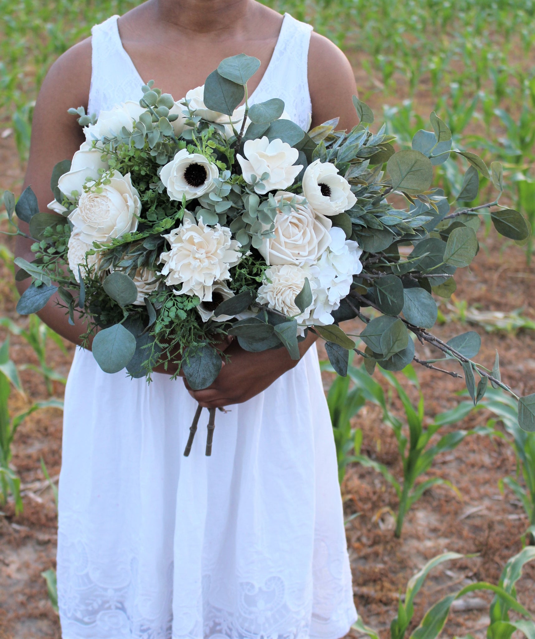 Large SOLA wood flowers bridal bouquet - new - Weddings