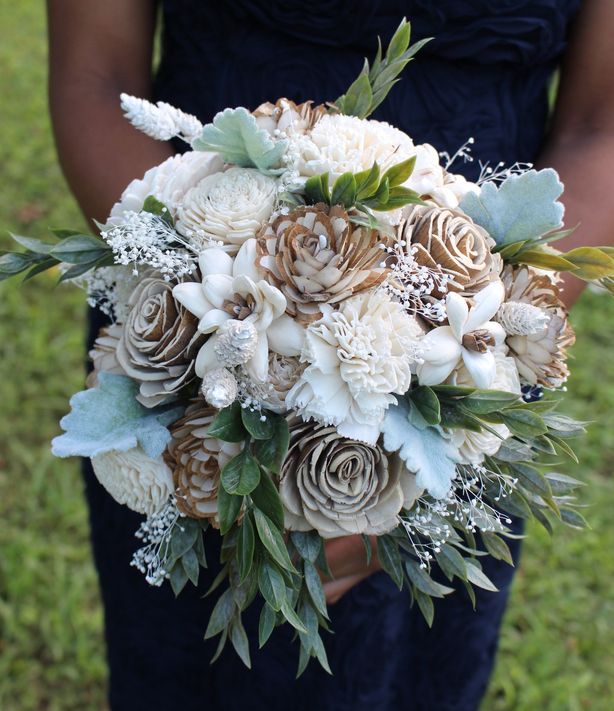 Ivory bouquet, woodland winter wedding outlets bouquet.